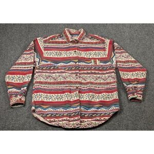 Vintage Gotcha Covered Men's Southwestern Aztec Button Front Shirt Size Large